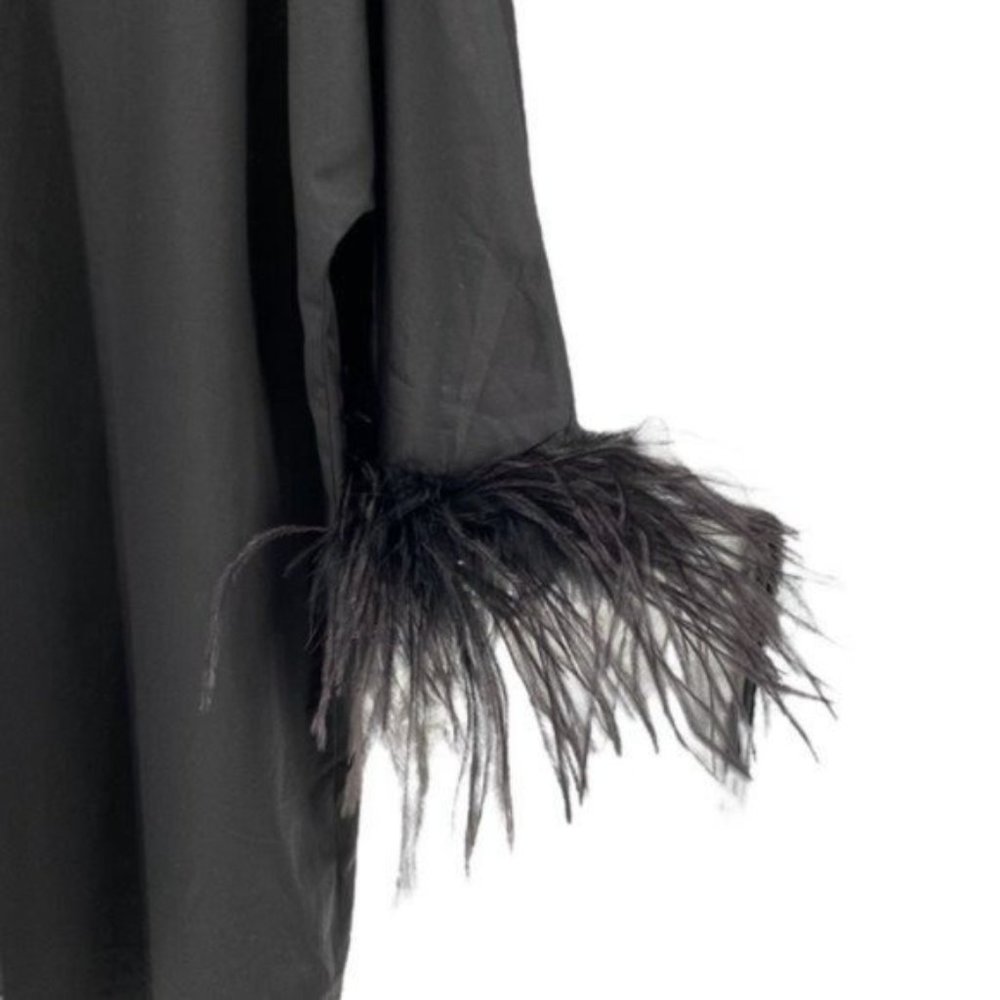 Tuckernuck | NEW Black Feather Willow Collared Women's Poplin Blouse Top Size L - Picture 8 of 13